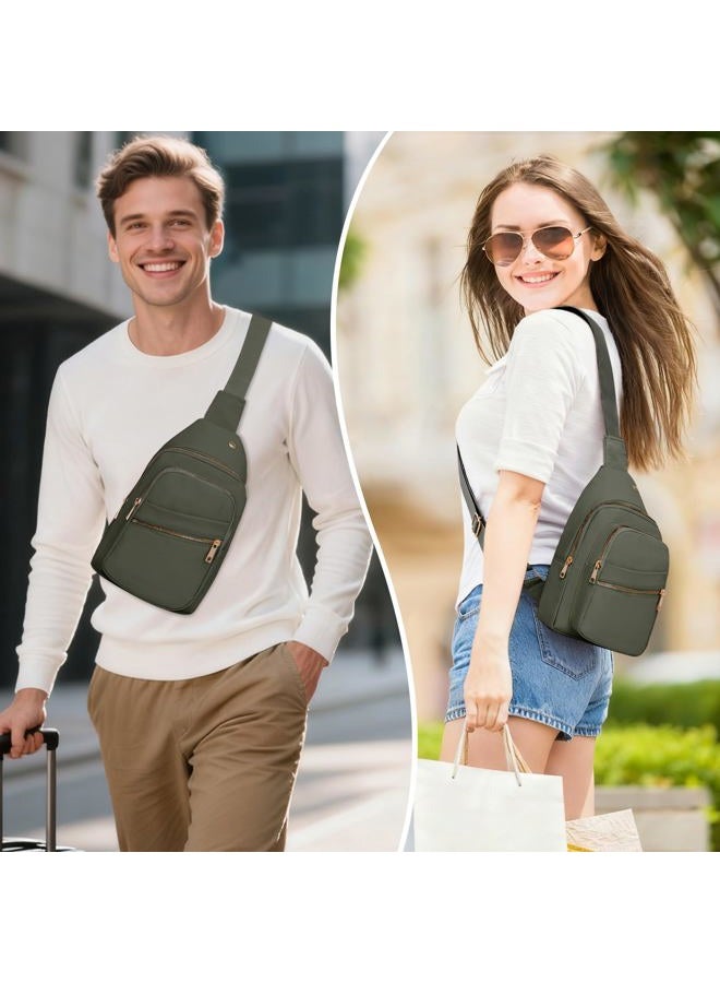 Aganmi Crossbody Sling Backpack Sling Bag for Women, Green, Sling Backpacks - Image 2