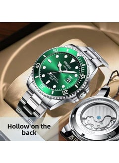 NIBEMINENT [official Genuine] Fully Automatic Movement Watch Men's New Business Steel Belt Waterproof Luminous Calendar 