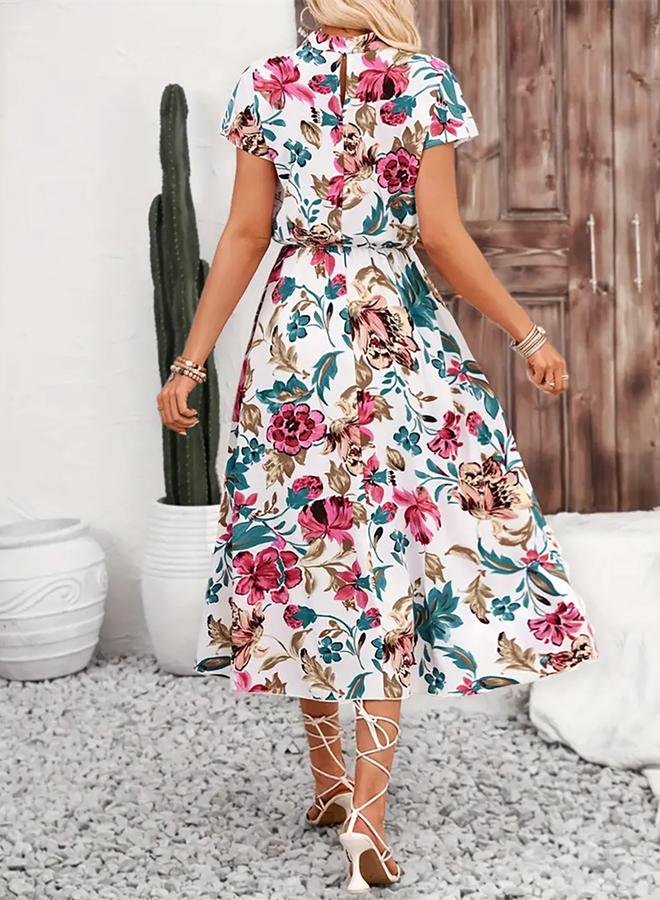 تايك تو فستان ميدي بطبعة زهور - Image 3