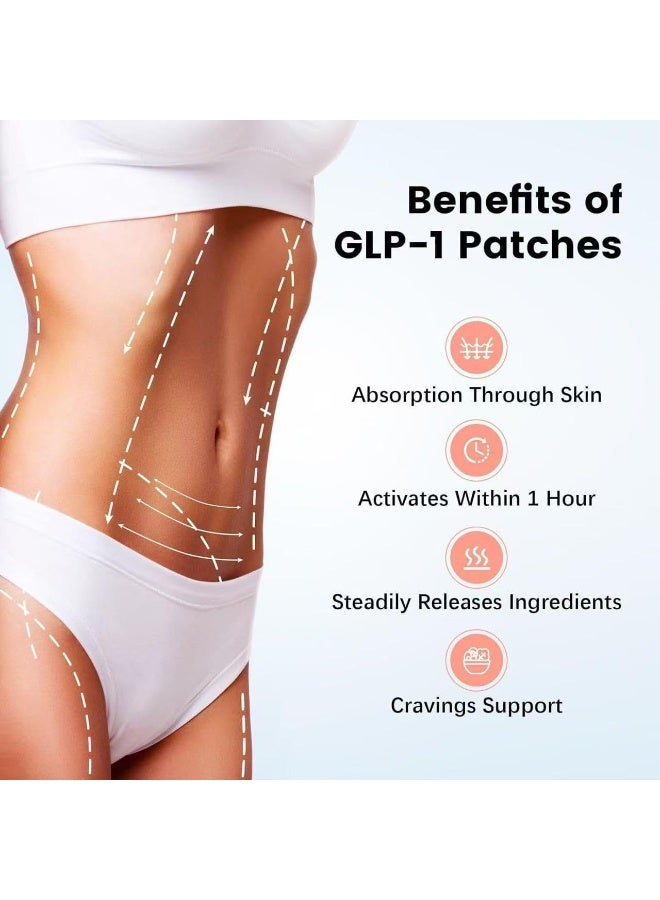 SKQIR 30 Count GLP-1 Patches for All Skin for Women and Men, Wellness Patches Natural Ingredientsv Body Shaping Patch,Non-irritating and Easy to Remove - Image 3