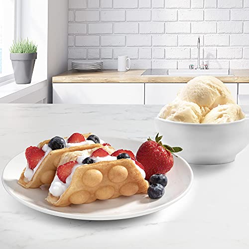 CucinaPro Bubble Mini Waffle Maker- Special Holiday Breakfast w Tiny Hong Kong Egg Style Design, 4" Individual Waffler Iron, Electric NonStick Baker w Recipes- Ice Cream Treat Dessert, Dorm Essential Xmas Gift - Image 5