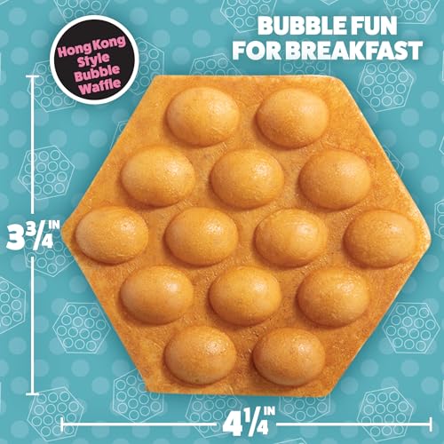 CucinaPro Bubble Mini Waffle Maker- Special Holiday Breakfast w Tiny Hong Kong Egg Style Design, 4" Individual Waffler Iron, Electric NonStick Baker w Recipes- Ice Cream Treat Dessert, Dorm Essential Xmas Gift - Image 3