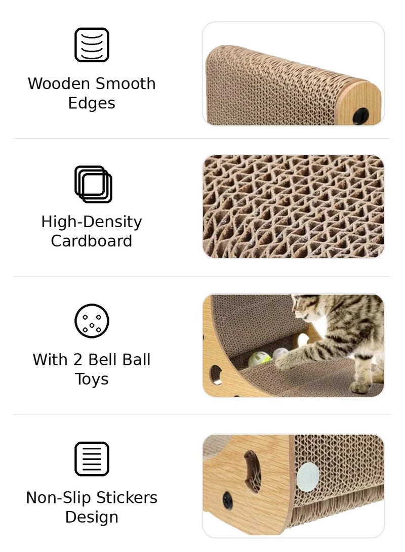 Sisily L Shape Cat Scratcher Cardboard, 23.6 Inch Cat Scratching Board Protecting Furniture Cat Scratch Pad for Indoor Cats, Vertical Cat Scratching Post - Image 3