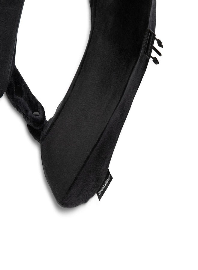 Brookstone 2-in-1 Memory Foam Travel Pillow - Cozy U-Shaped Soft Neck Support Pillow for Traveling, Black - Image 4