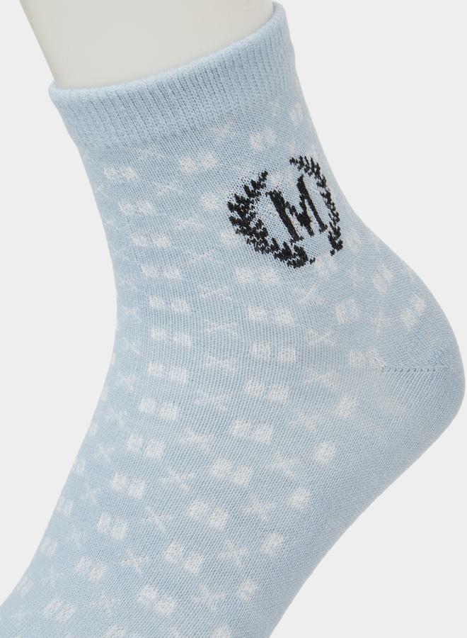 Styli Pack of 5 - Graphic Print Ribbed Cuff Crew Socks - Image 3