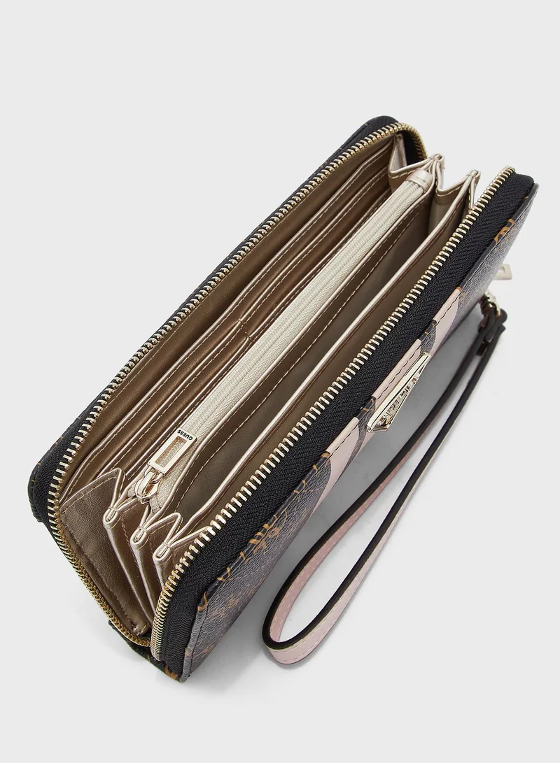 GUESS Ambrose Large Zip Around Purse