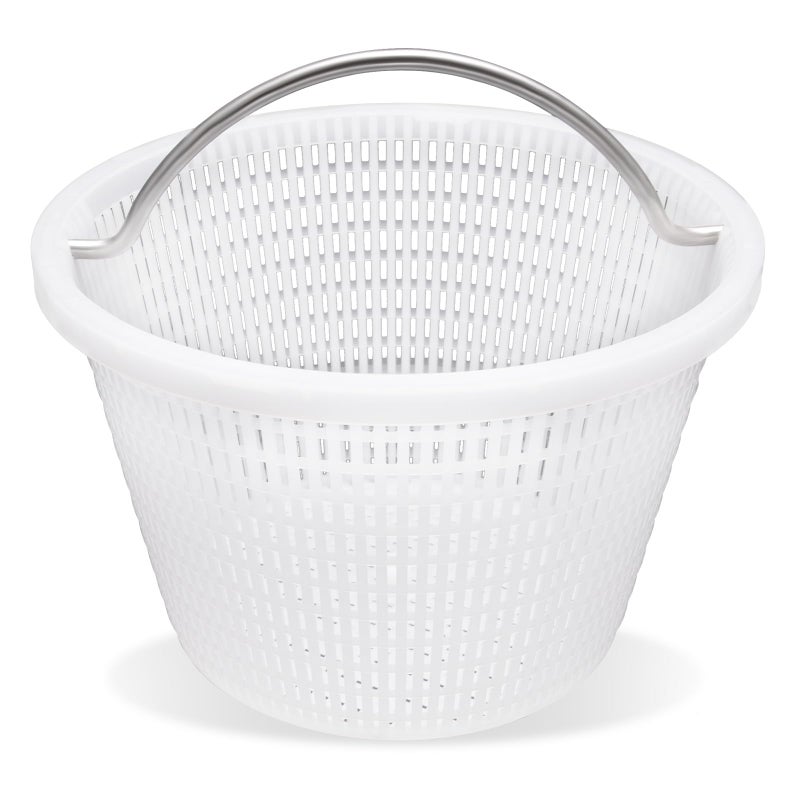 Verplexter Handle Basket Replacement Bermuda Gunite Pentair 516112,Compatible with Waterway Skimmer Basket 542-3240/542-3240B for Renegade Skimmers Pool Basket, Stainless Steel Handle - Image 1