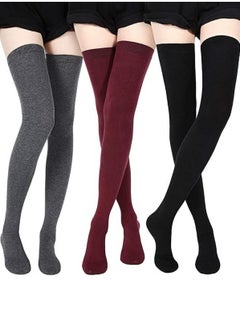 Women Thigh High Socks Extra Long Cotton Knit Warm Thick Tall Long Boot Stockings Leg Warmers
