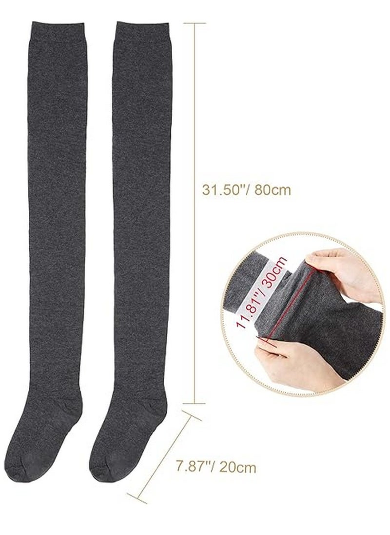 RATSAW - Women Thigh High Socks Extra Long Cotton Knit Warm Thick Tall Long Boot Stockings Leg Warmers - Image 1