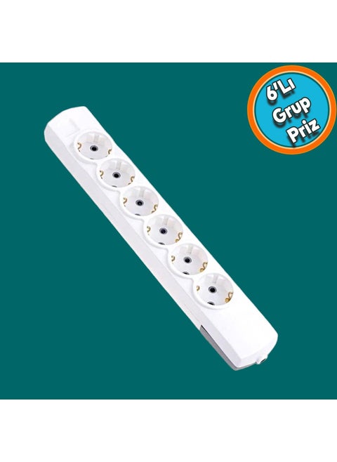 Wireless Terminal Block 6-Group Socket Plug Socket Grounded Multi-Coupler Six-Plus Wireless Hanging