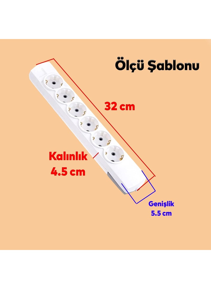 Nzb - Wireless Terminal Block 6-Group Socket Plug Socket Grounded Multi-Coupler Six-Plus Wireless Hanging - Image 1