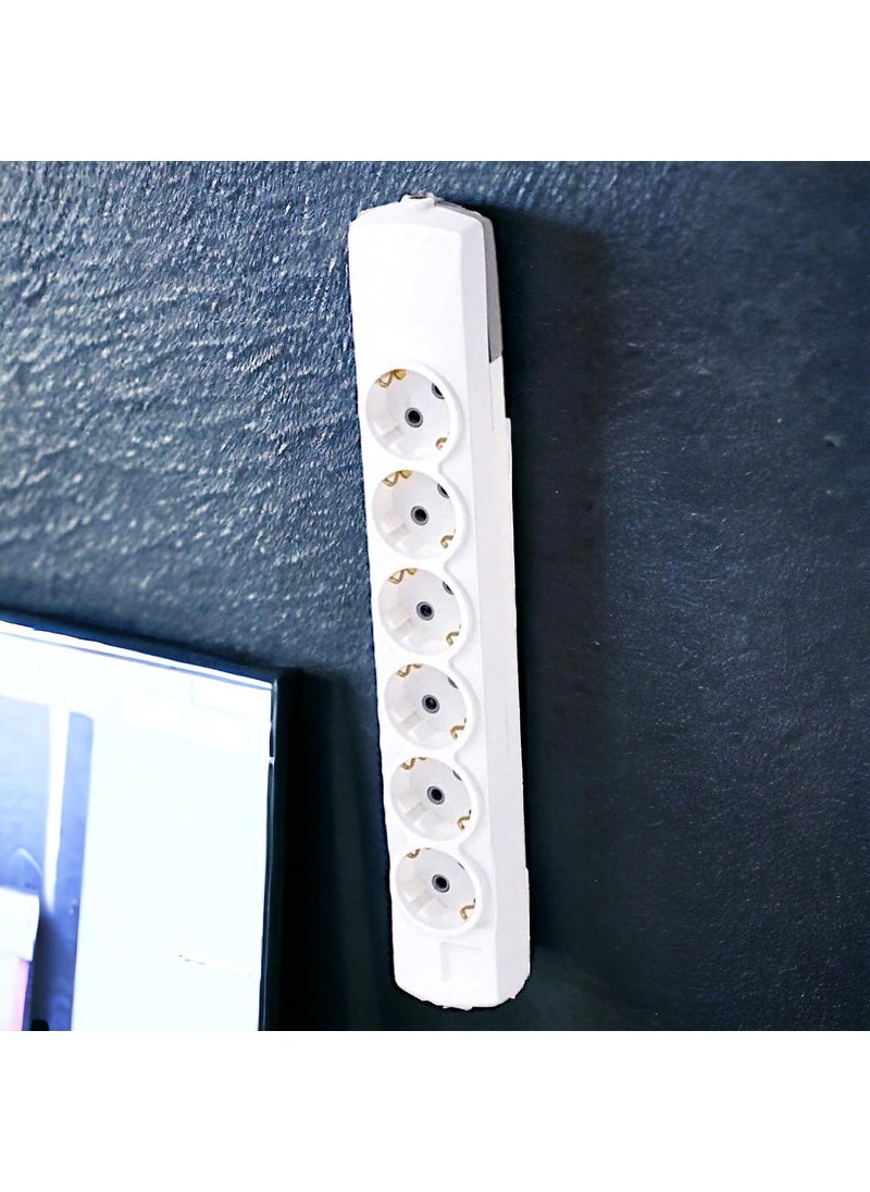 Nzb - Wireless Terminal Block 6-Group Socket Plug Socket Grounded Multi-Coupler Six-Plus Wireless Hanging - Image 1