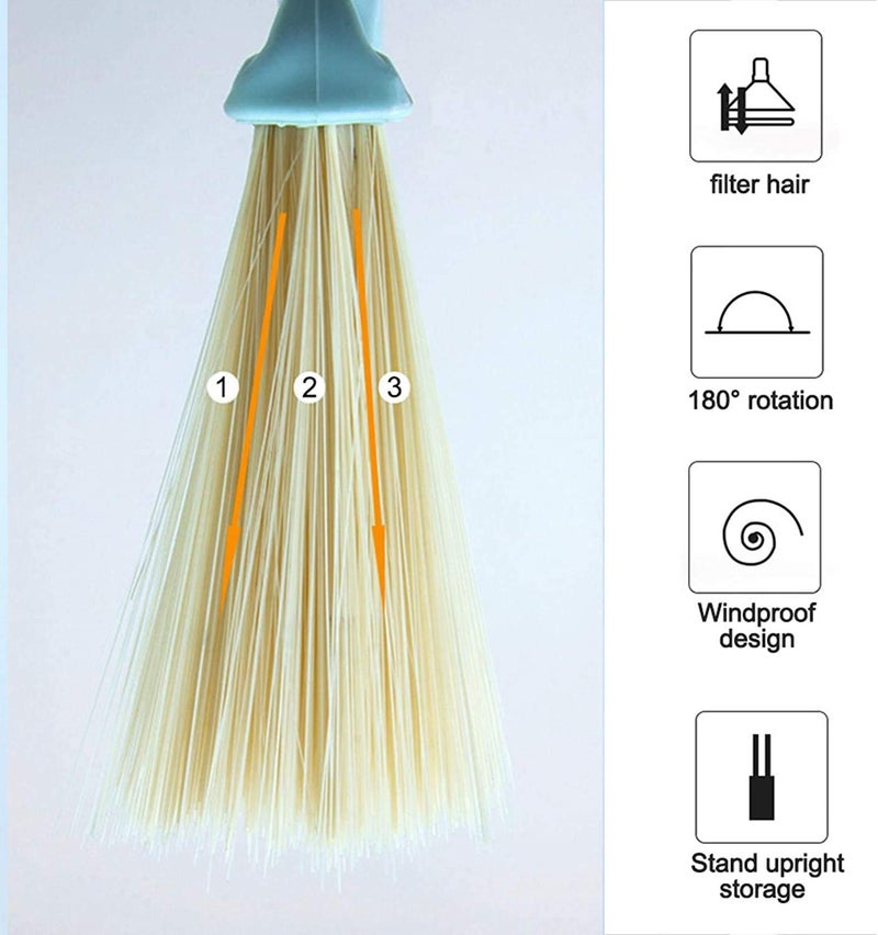 TRADY Long Handled Broom Brush and Dustpan (Pattern no.2) - Image 4