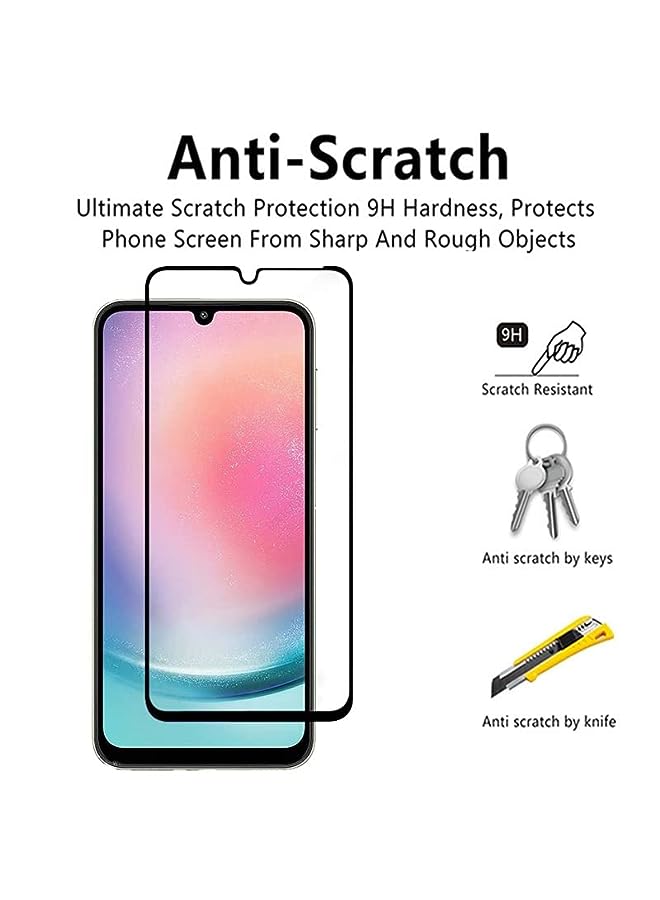 PROMASS Samsung Galaxy A24 Tempered Glass Screen Protector full Glue Edge to Edge Screen Glass Anti-shatter 9H Hardness Scratch Proof Compatible for Samsung Galaxy A24 - Image 2