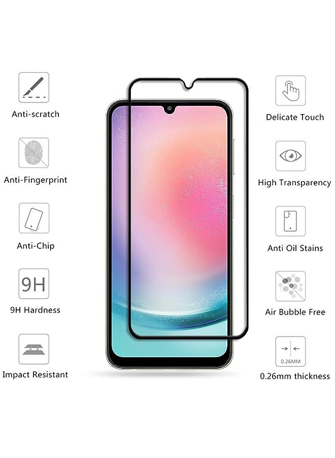 PROMASS Samsung Galaxy A24 Tempered Glass Screen Protector full Glue Edge to Edge Screen Glass Anti-shatter 9H Hardness Scratch Proof Compatible for Samsung Galaxy A24 - Image 3