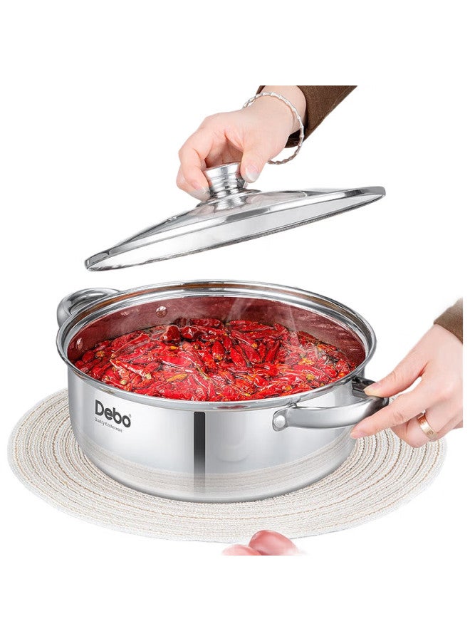 Debo 304 Stainless Steel Soup Pot For Stewing, Cooking, Making Porridge, And Making Milk 28Cm - Image 2