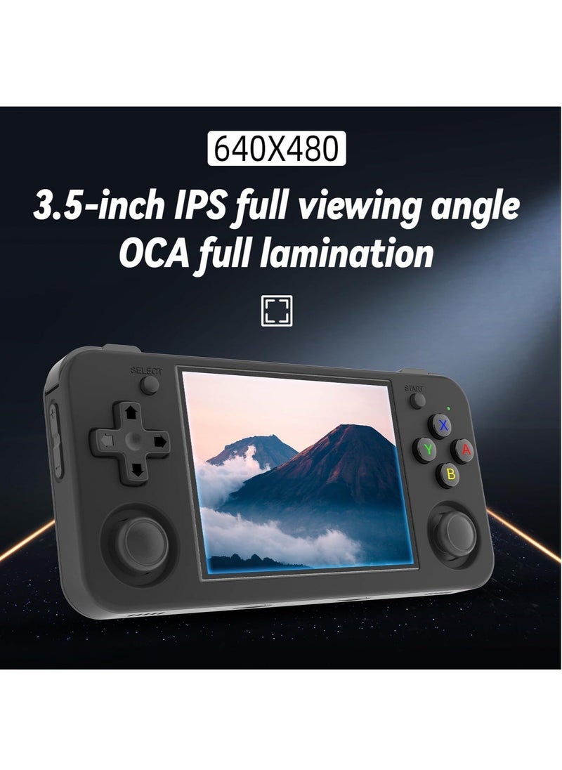 ANBERNIC  RG35XX H Retro Handheld Game Console, 3.5 Inch IPS Screen Linux System Built-in 64G TF Card 5528 Games Support HDMI TV Output 5G WiFi Bluetooth 4.2 (Black)  - Image 3