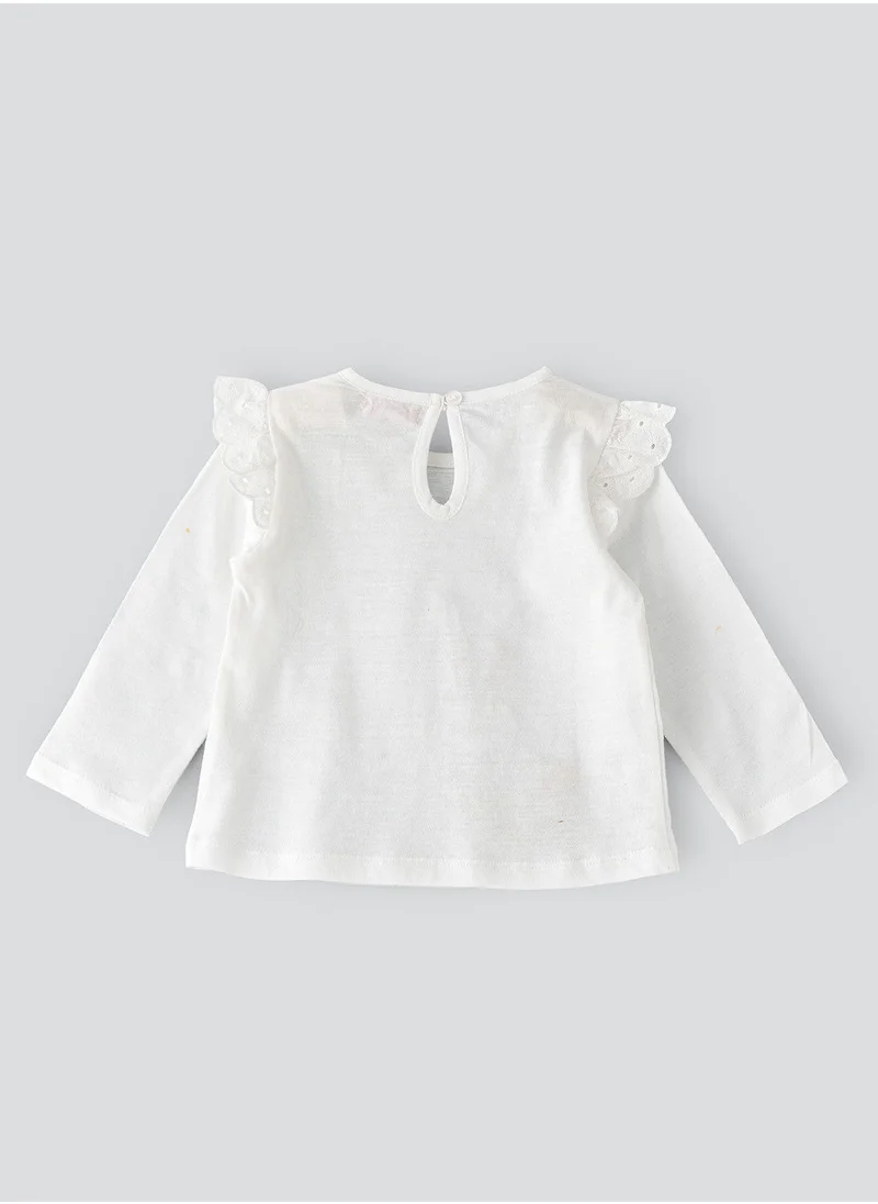 جيلين Knit t-shirt with print at front