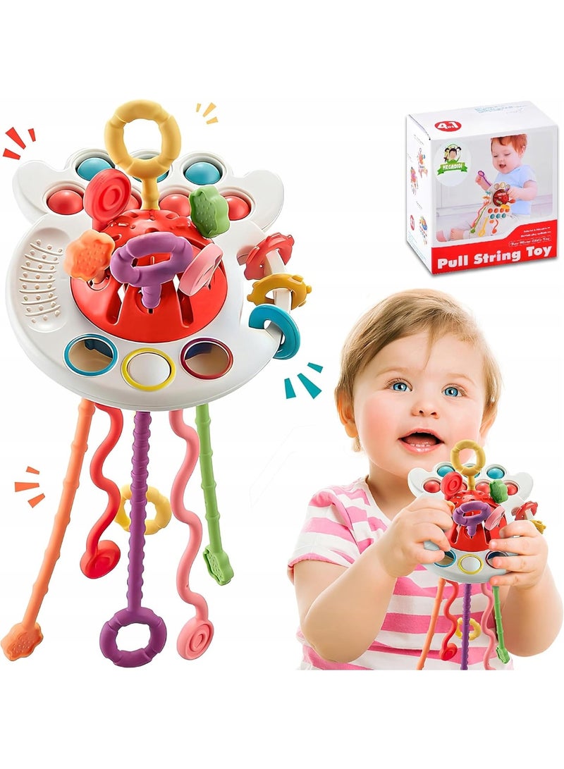 TOY GARDEN Baby Sensory Montessori Toy | Pull String Activity Toy with Soft Textured Sensory Balls | Teething & Motor Skills Development Toy for Babies 6–12–18 Months | Safe Learning Toy for 1 Year Old Boys & Girls - Image 1