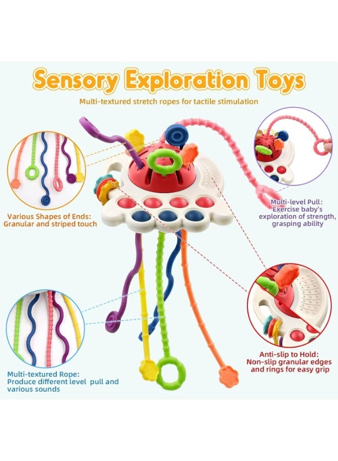 TOY GARDEN Baby Sensory Montessori Toy | Pull String Activity Toy with Soft Textured Sensory Balls | Teething & Motor Skills Development Toy for Babies 6–12–18 Months | Safe Learning Toy for 1 Year Old Boys & Girls - Image 2