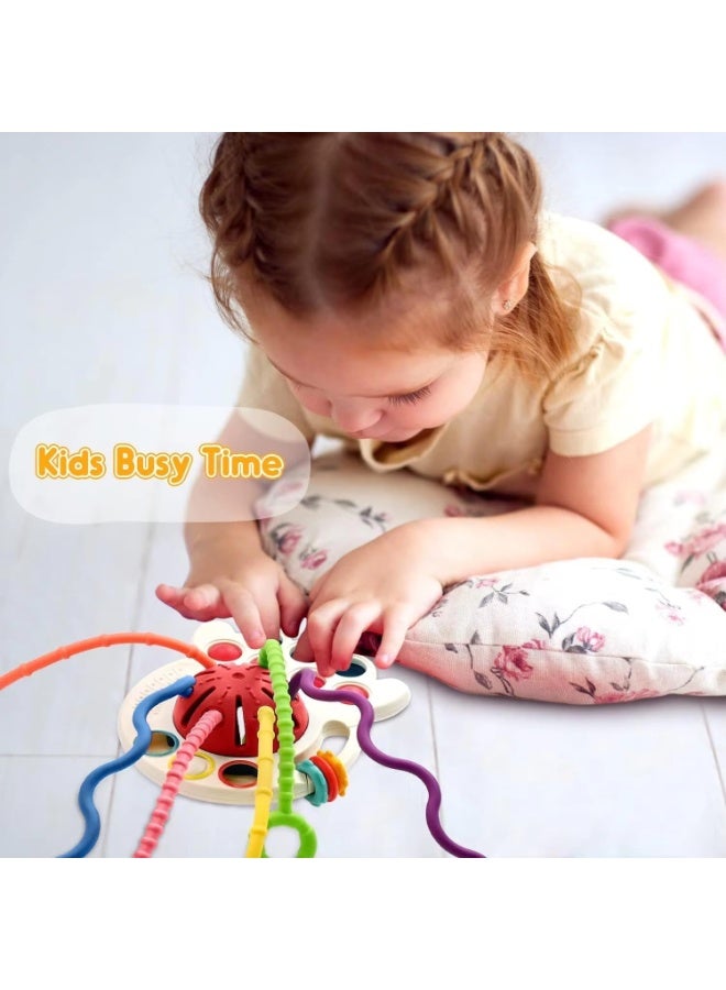 TOY GARDEN Baby Sensory Montessori Toy | Pull String Activity Toy with Soft Textured Sensory Balls | Teething & Motor Skills Development Toy for Babies 6–12–18 Months | Safe Learning Toy for 1 Year Old Boys & Girls - Image 4