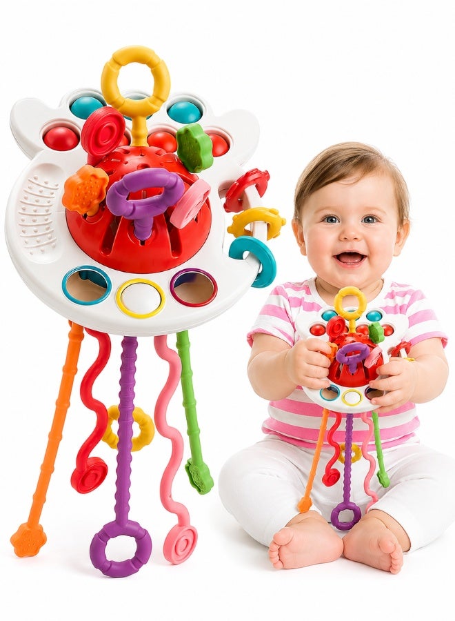 TOY GARDEN Baby Sensory Montessori Toy | Pull String Activity Toy with Soft Textured Sensory Balls | Teething & Motor Skills Development Toy for Babies 6–12–18 Months | Safe Learning Toy for 1 Year Old Boys & Girls - Image 1