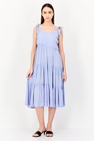 Women Plain Tiered Dress, Blue - pzsku/Z1067452C2FDB419AFB40Z/45/1751638467/93acb6d2-0de8-4ef2-8969-de61322fe959