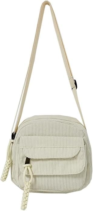 Kawn Women Crossbody Bag, Aesthetic Mini Cute Purse, Shoulder Bag with Outer Pocket For Daily Use Work Travel Beaches, Portable Handbag Bag, Comfortable and Trendy Design (Beige) - Image 1