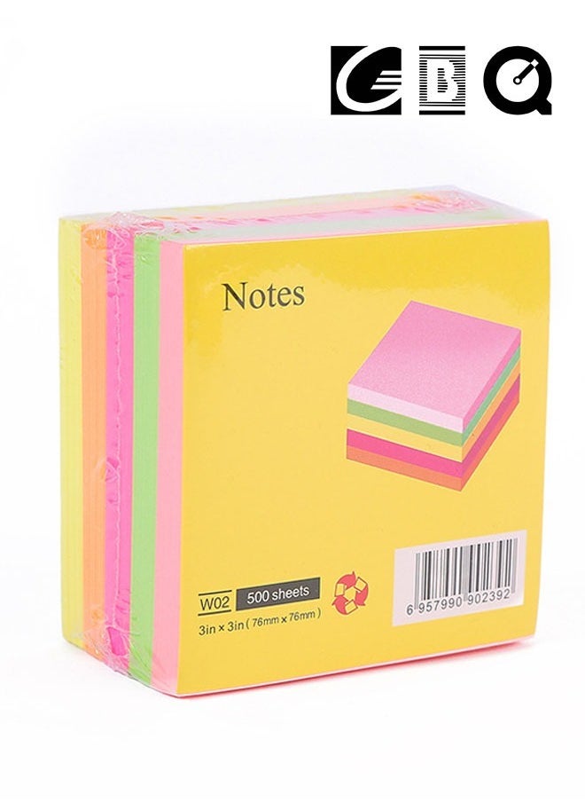 GBQ 500pcs Color Post-it Notes  For Home School Office  - Image 1