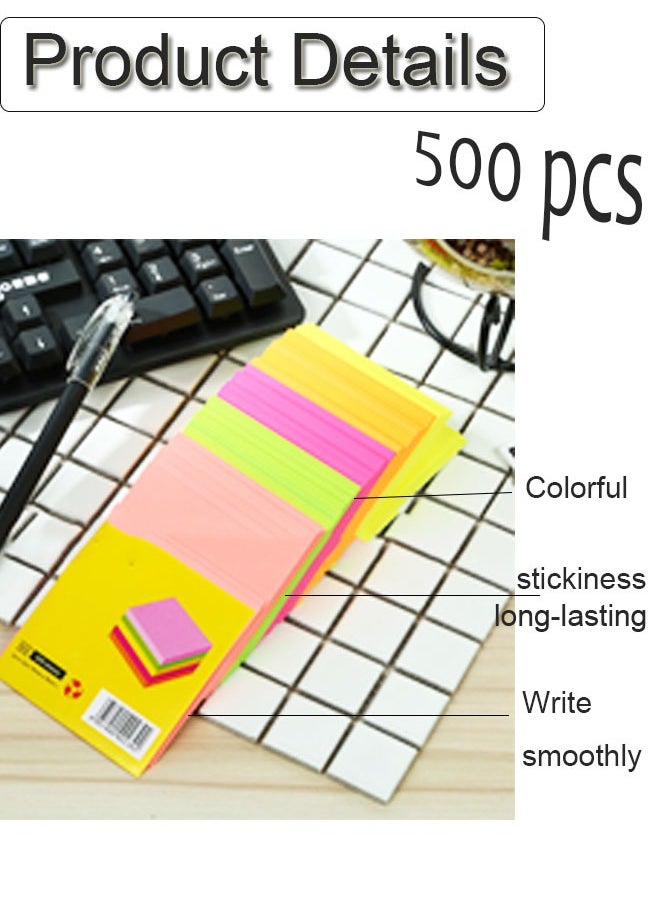 GBQ 500pcs Color Post-it Notes  For Home School Office  - Image 3