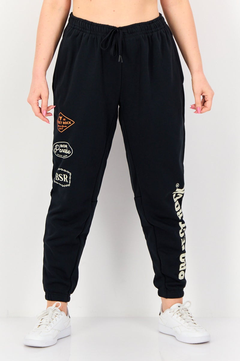 Under Armour x Dwayne Johnson Women Loose Fit Training Sweatpants, Black - Image 1