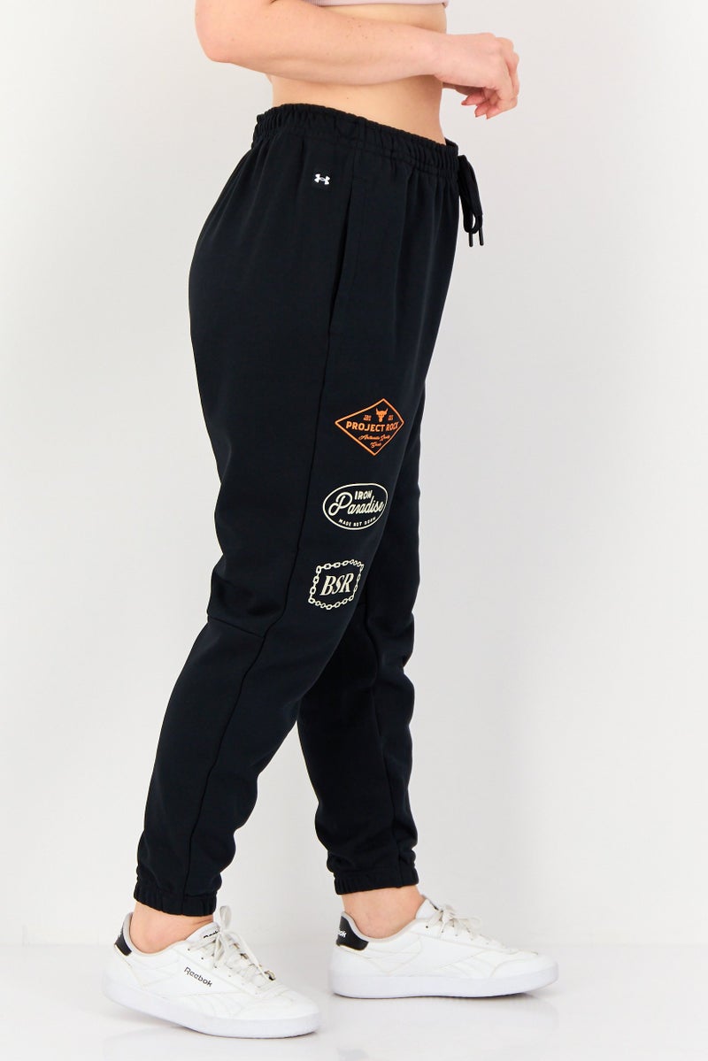 Under Armour x Dwayne Johnson Women Loose Fit Training Sweatpants, Black - Image 2