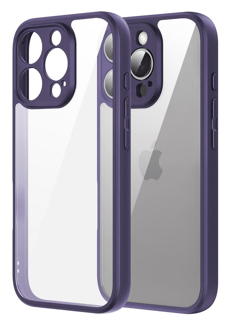 Bumper Protective Case for Iphone 16 Pro Max Silicone TPU Bumper Ultra Durable Ultra-Safe Camera Optimum Solution (Purple)