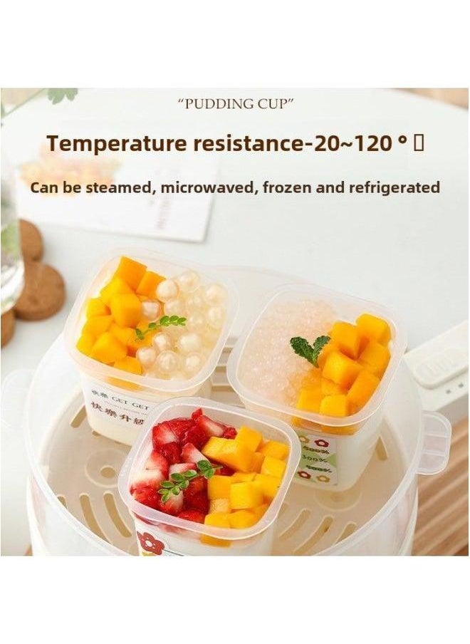 Generic - Double Skin Milk Special Cup Cream Ice Bowl Pudding Mousse Jelly Yogurt Packing Box With Lid Commercial Cup-Specifications:Original Sticker Sweet Treasure-Color:Figure - Image 1