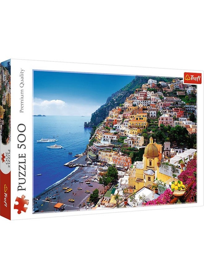 Trefl Positano, Italy 500 Piece Jigsaw Puzzle Red 19"x13" Print, DIY Puzzle, Creative Fun, Classic Puzzle for Adults and Children from 12 Years Old - Image 1