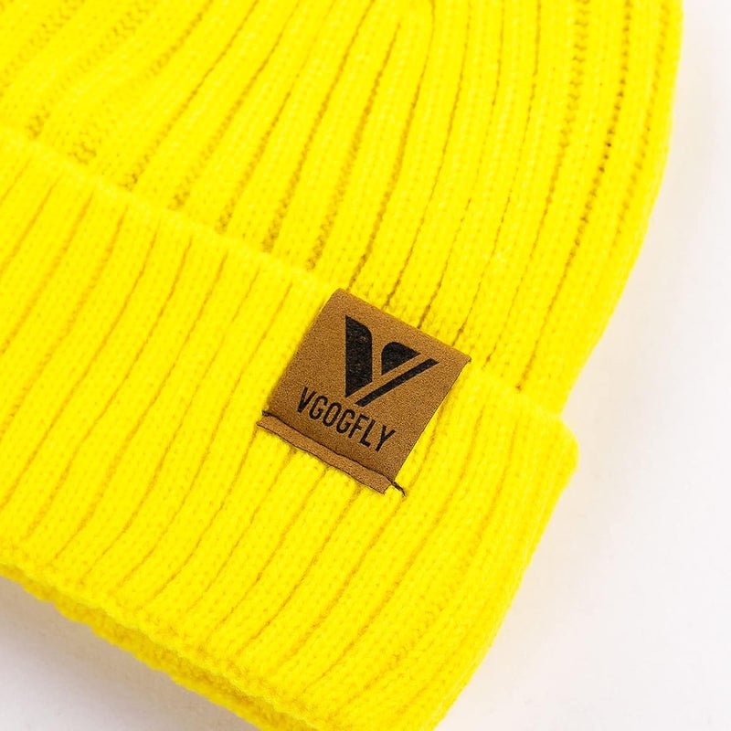 Vgogfly Lined Men Beanie Slouchy Knit Skull Cap Warm Stocking Hats Guys Women Striped Winter Beanie Hat - Image 3