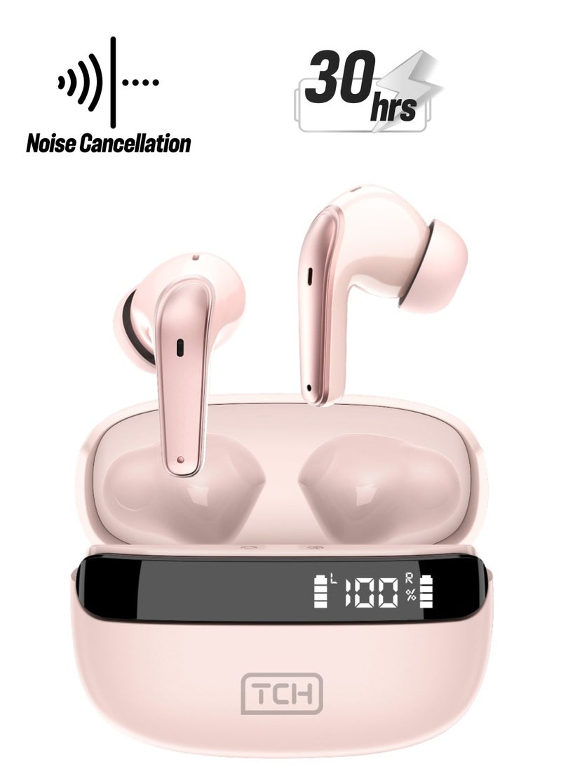 TCH TCH L10  Wireless Earbuds Noise Cancellation  ENC" Bluetooth 5.3, "Stereo" Sound earbud, IPX4 Water Resistance, Voice Assistant, 13mm Earphones, "AI-Enhanced Calls, 2 Mics, 30-Hour Battery  - Image 1