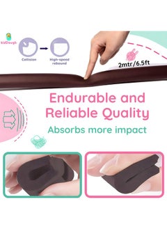 KidDough Baby Proofing U-Shape Safety Strip - 2 Meters, Brown, Furniture Edge Protector For Kids, For Furniture Thickness Less Than 2 Cm, Corner Protector For Sharp Edges, Baby Safety Products  - Image 5