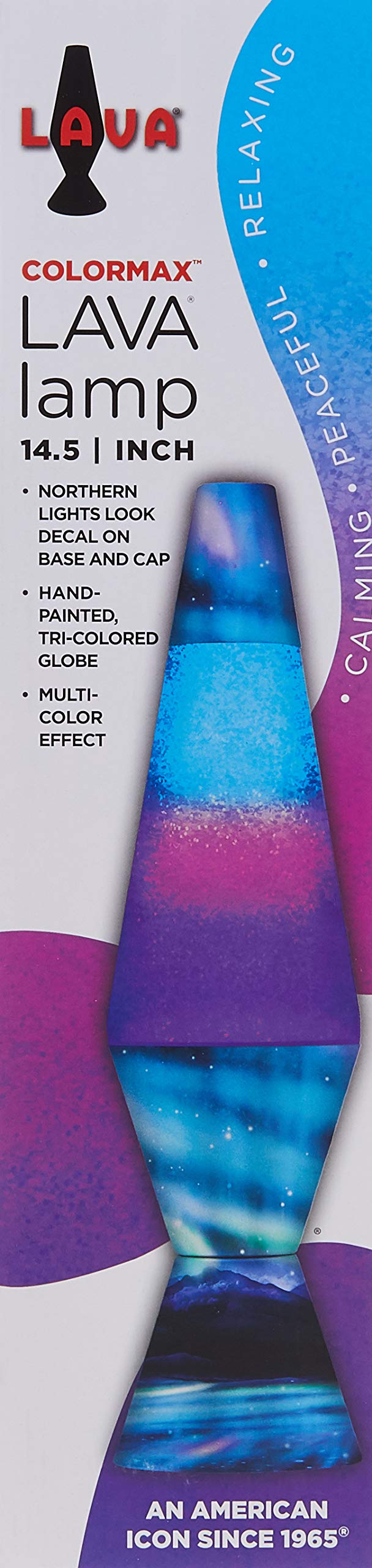 Lava Lamp 2160 LVA2160 Colormax Northern Lights, 14.5-inches, Glitter with Clear Liquid and Decal Base - Image 4