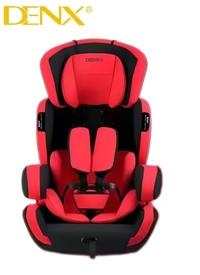 Denx Comfortable Baby Car Seat, For Children From 1 Month To 12 Years With Multiple Reclining Positions, Adjustable Headrest Height, Certified Travel Baby Car Seat For Toddlers, Red /Black - Image 2