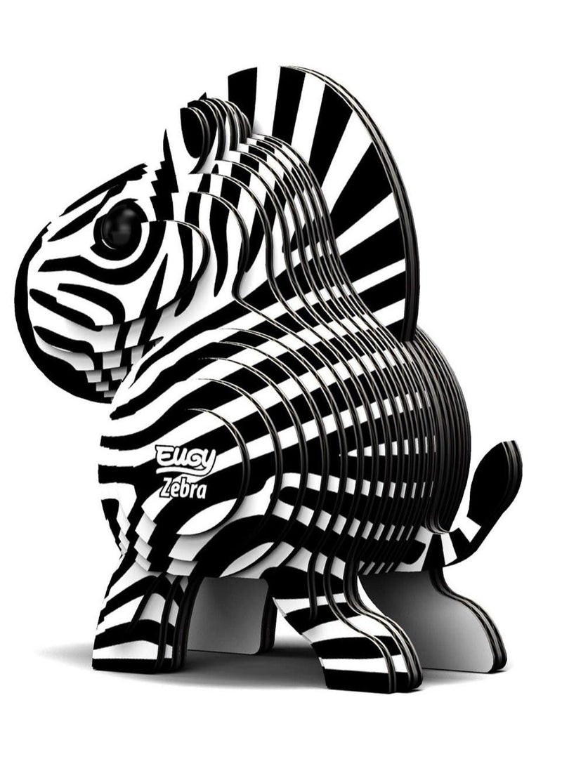 EUGY 3D Zebra Puzzle - Creative and Educational Animal Model Building Kit - Image 1