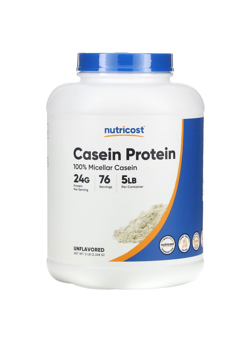 Casein Protein, Unflavored, 5 lb (2,268 g)
