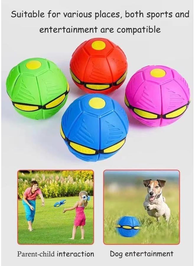 BOTIZR Flying Saucer Ball for Dogs,Pet Toy Interactive Flying Saucer Dog Toy Portable,Outdoor Yard Dog Toys,Perfect Doggy Disc Ball (Green) - Image 2