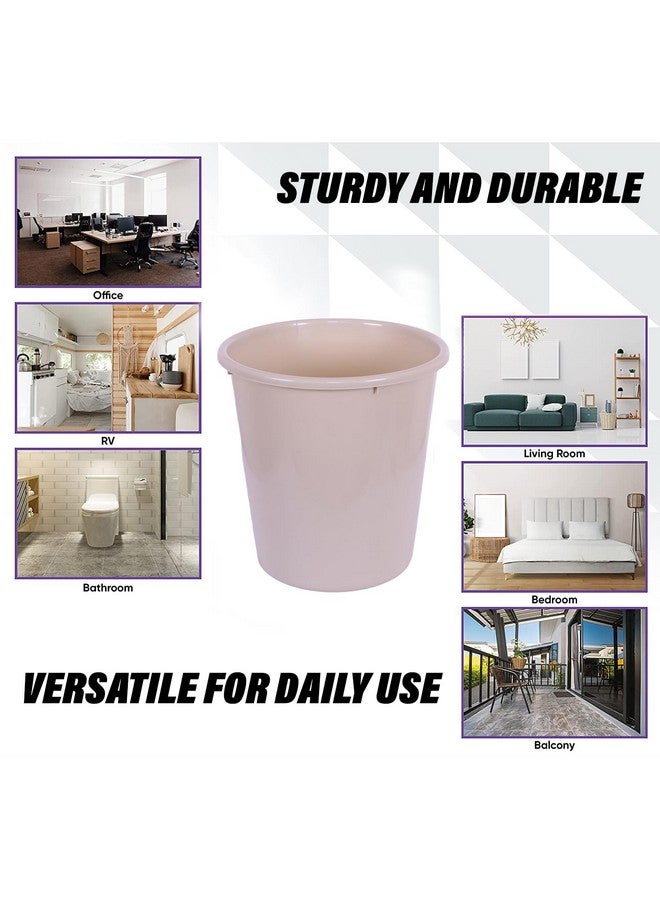 Kuber Industries Dustbin | Open Dustbin | Plastic Garbage Dustbin | Dustbin For Kitchen | Dustbin For Bathroom | Office Dustbin | Plain Sada Dustbin | 7 LTR | 066 | Pack of 3 | Beige - Image 5