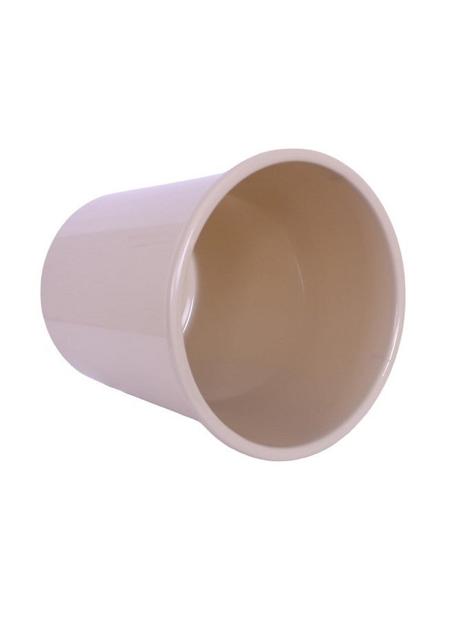 Kuber Industries Dustbin | Open Dustbin | Plastic Garbage Dustbin | Dustbin For Kitchen | Dustbin For Bathroom | Office Dustbin | Plain Sada Dustbin | 7 LTR | 066 | Pack of 3 | Beige - Image 4