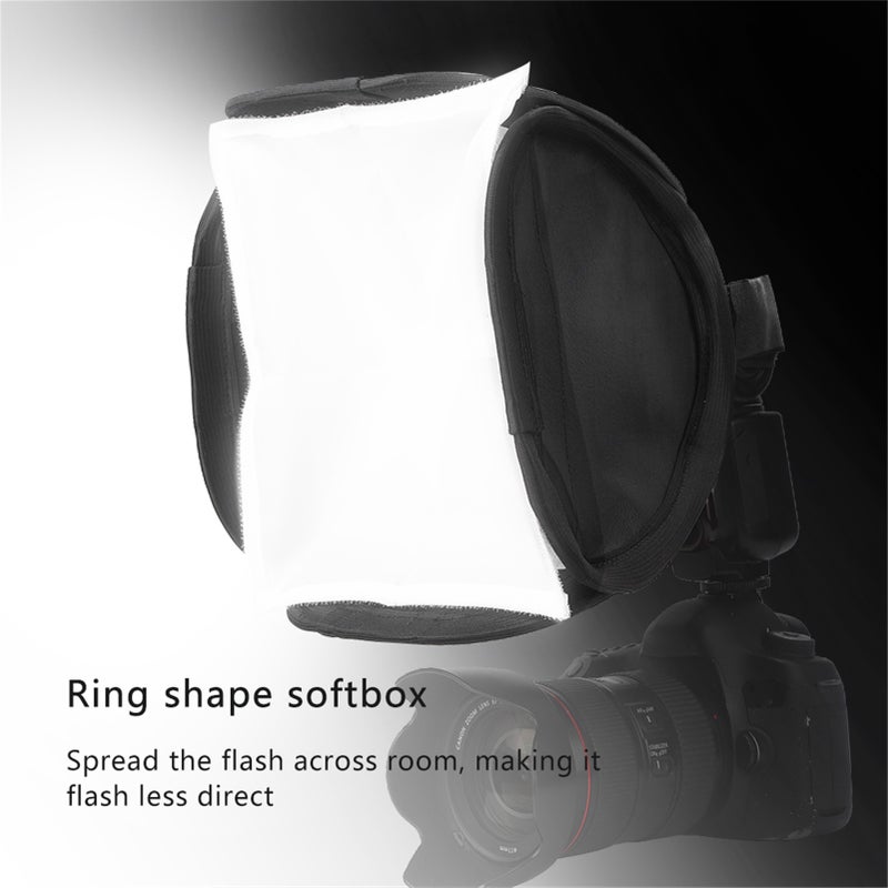 Ring Shape Plastic Softbox: High-Quality Material - Pure White Surface, Portable Folding, For SLR Camera Machine Top Flash Photography Fill Light - Image 5
