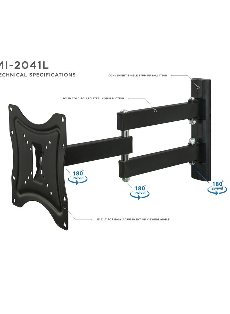 ELTRAZONE LCD TV Wall Mount Bracket with Full Motion Swing Out Tilt and Swivel Articulating Arm for 23-37" Flat Screen Displays with VESA 100 or 200 Mount Patterns - Image 3
