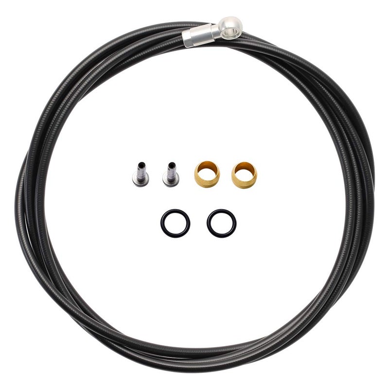 Dymoece 2000mm Bicycle Hydraulic Disc Brake Hose Kit for Shimano BH90 System,Red/Gold/Silver - Image 1