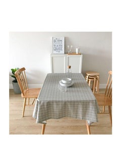 Generic Checkered Pattern Table Cover Grey/White 35x2x25centimeter 