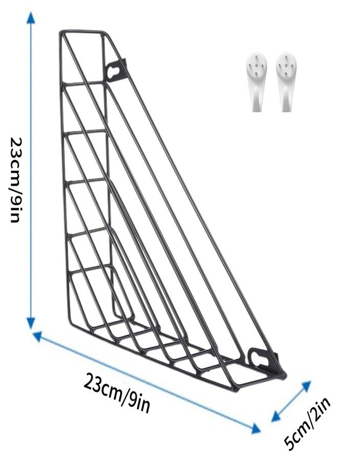 CROISSANT Wall Mounted File Organizer,Metal Magazine Basket, Wall Mounted Magazine Rack, Suitable for Hanging File Folders for Office Living Room(Black, 1 Pack) - Image 4